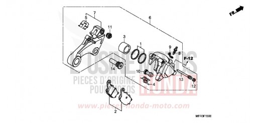 HINTERRAD-BREMSSATTEL (VT1300CX) VT1300CXA de 2010